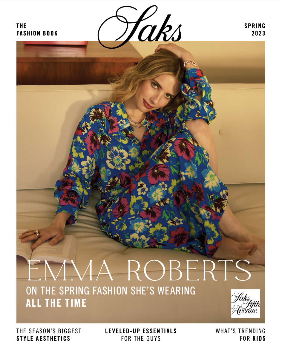 Saks Debuts Spring Campaign featuring Actress and Producer Emma Roberts —  Fashion