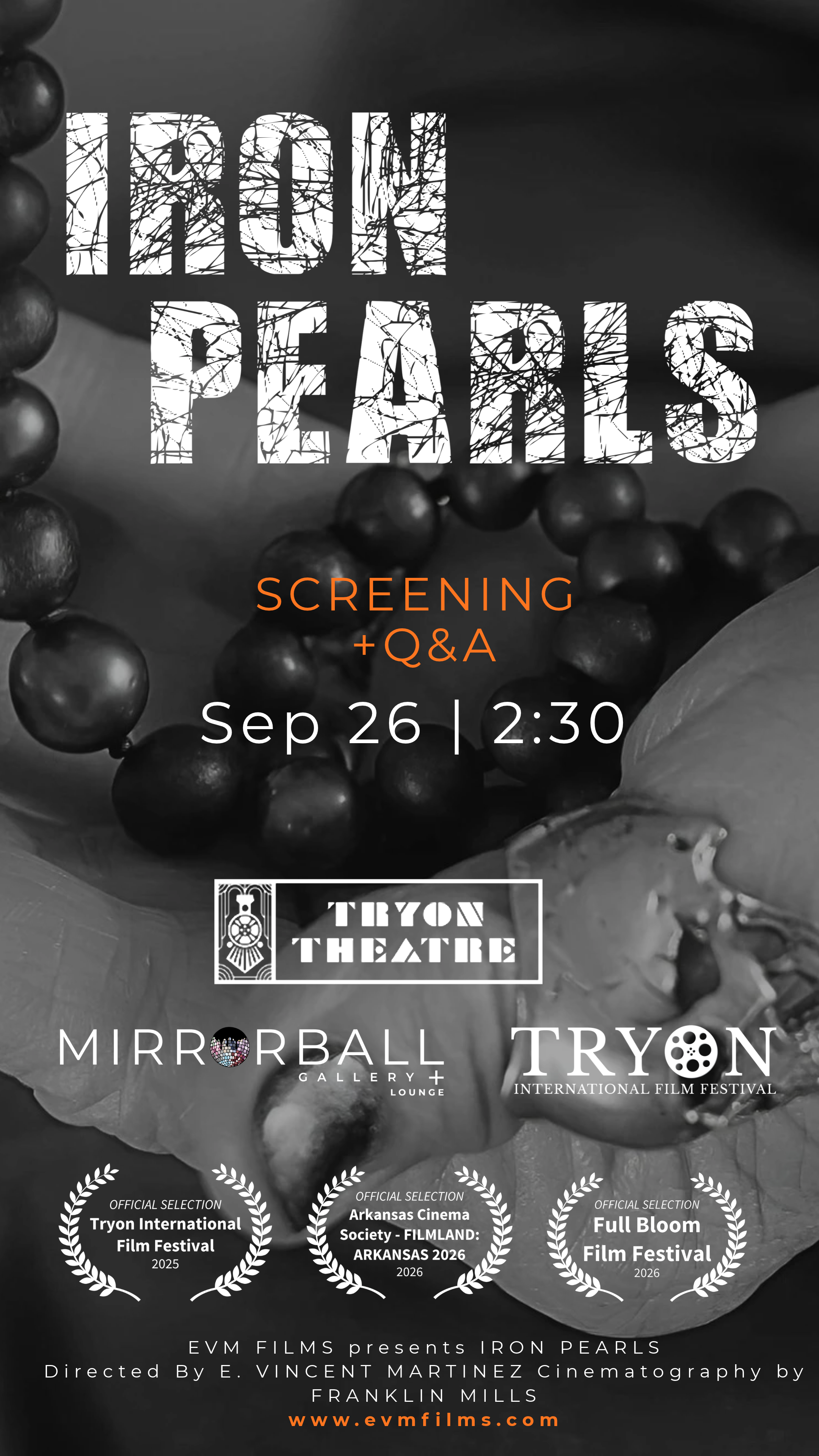 Iron Pearls Returns to Tryon Theatre for Encore Screening with Elizabeth Brim and E. Vincent Martinez