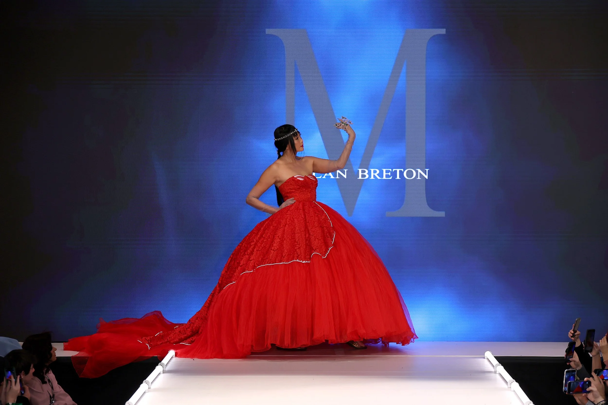 Malan Breton NYFW Runway 7 Red Dress