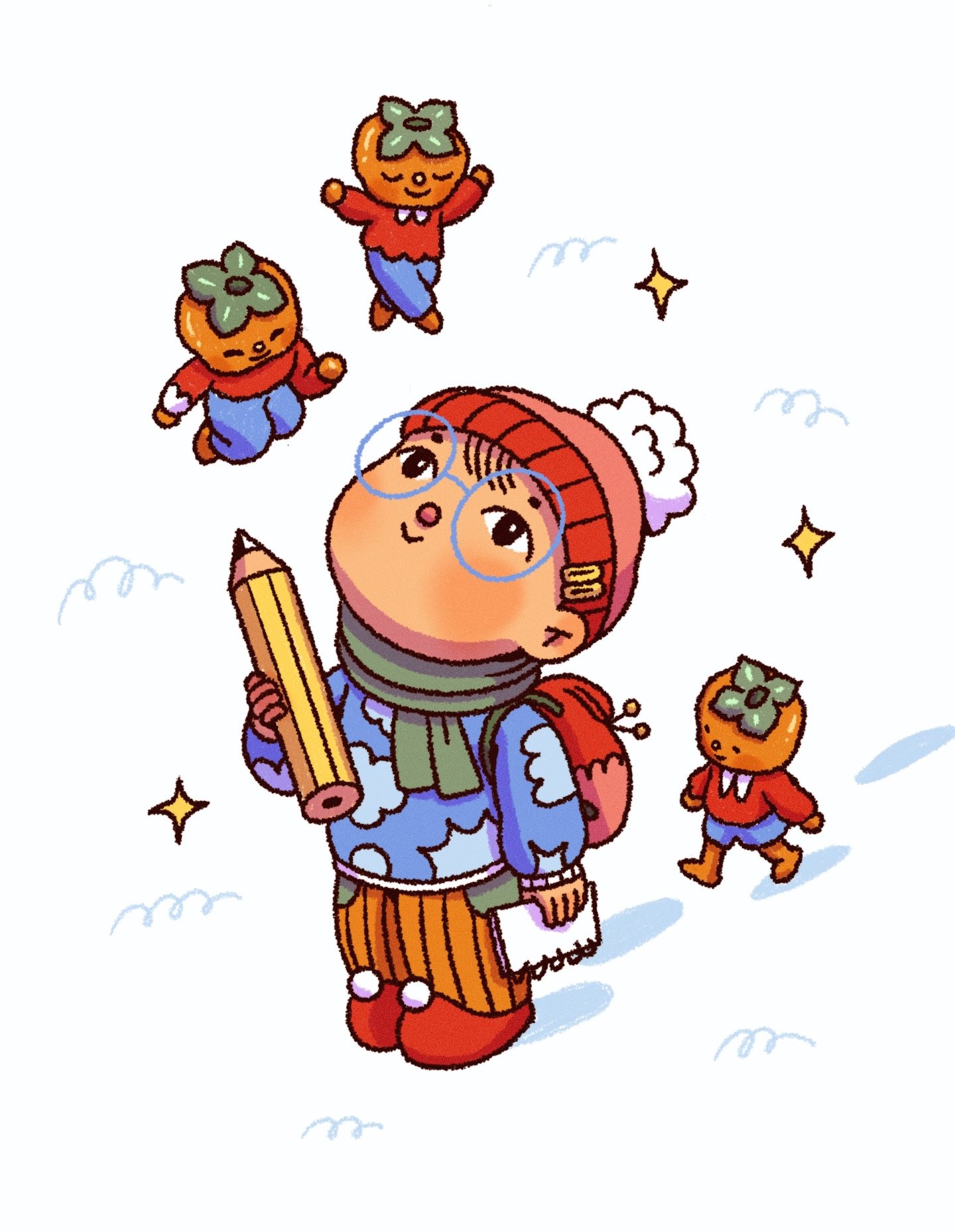 winter persimmon fairies ✨ they like floating around artists 🥹✏️
hope everyone is staying warm out there 🫶
sending giant hugs to all 🥹

#shinyeonmoon #procreateillustration #persimmon