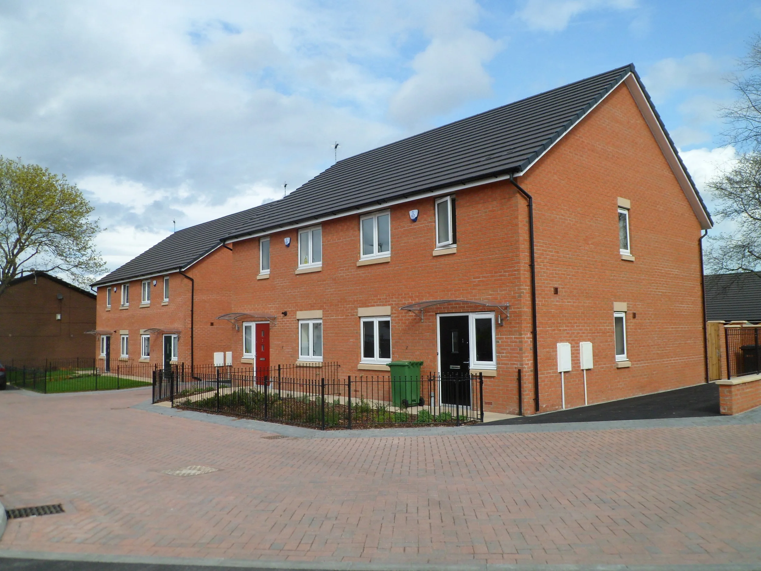 Newly built houses in the Rocheford Court development