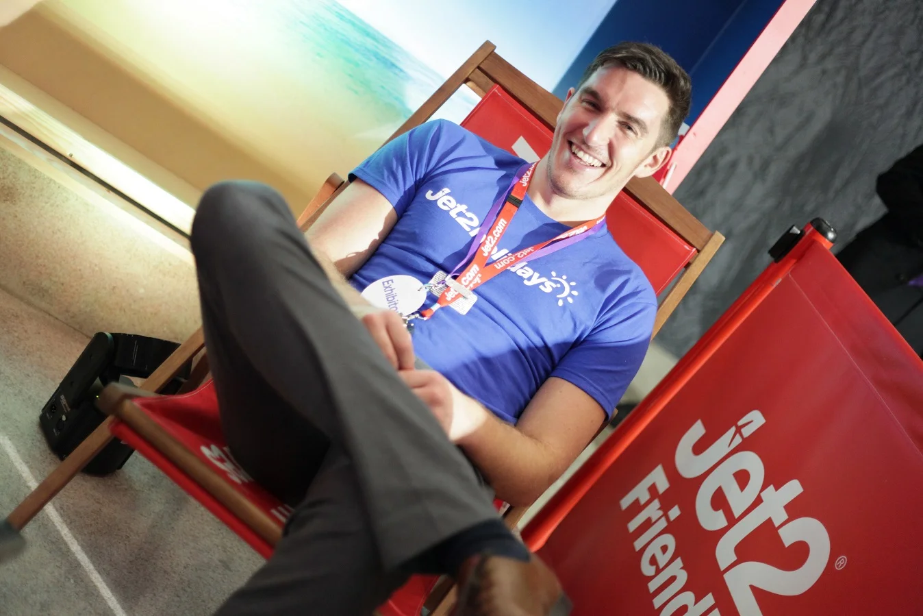 Johnathan Nicolson from Jet2.com and Jet2holidays takes a breather at Leeds Digital Job Fair 2.0 last October