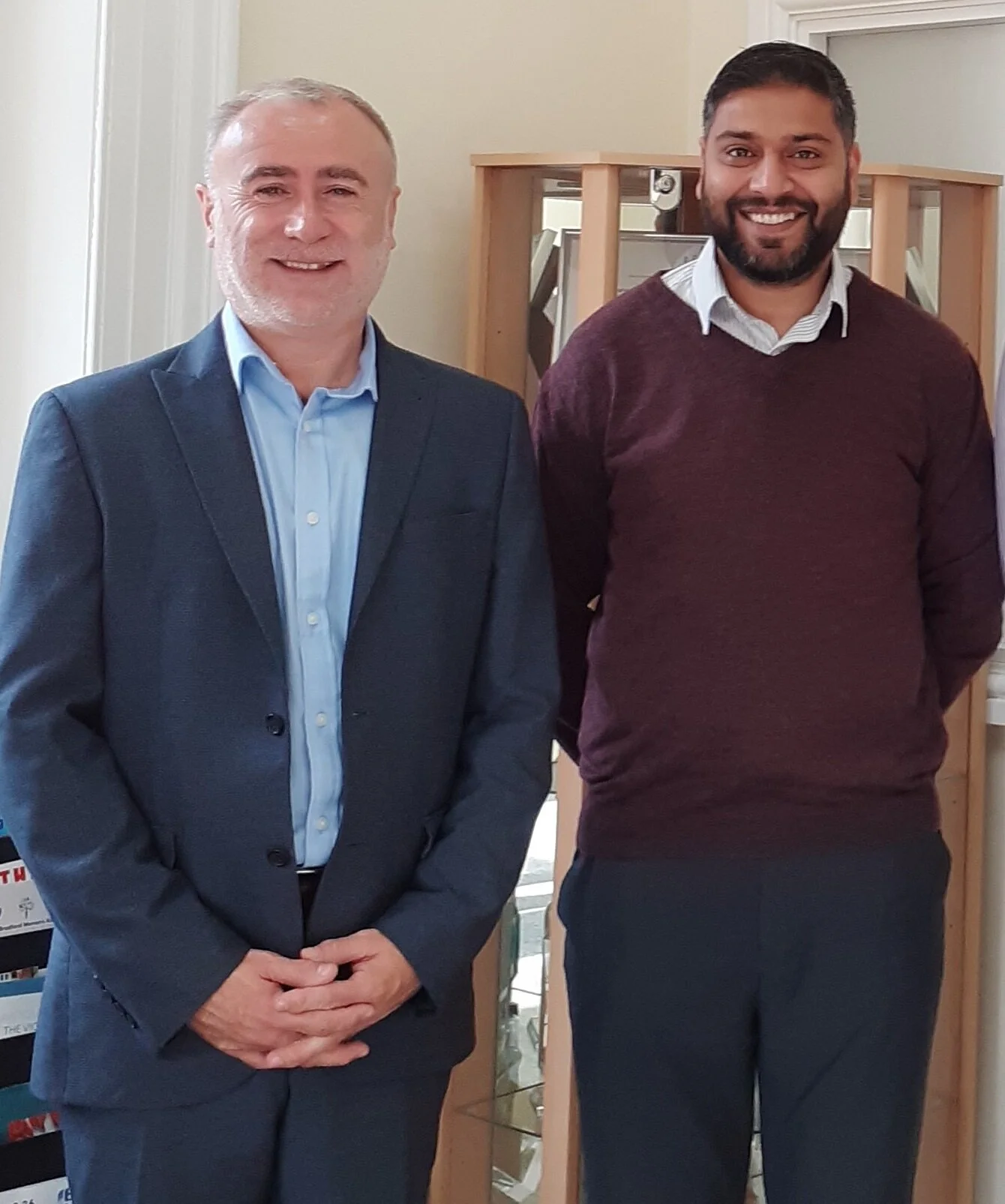 MHA Chief Executive Lee Bloomfield (left) and MHA Community Partnerships and Investment Manager Nasir Hussain (taken before social distancing guidelines)