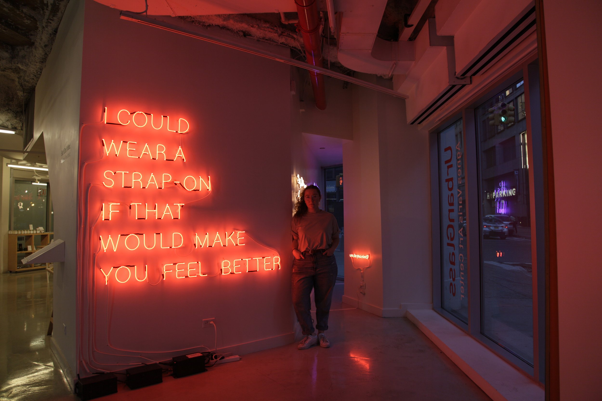  Installation view of  But I Don’t Mind.   UrbanGlass, 2020 