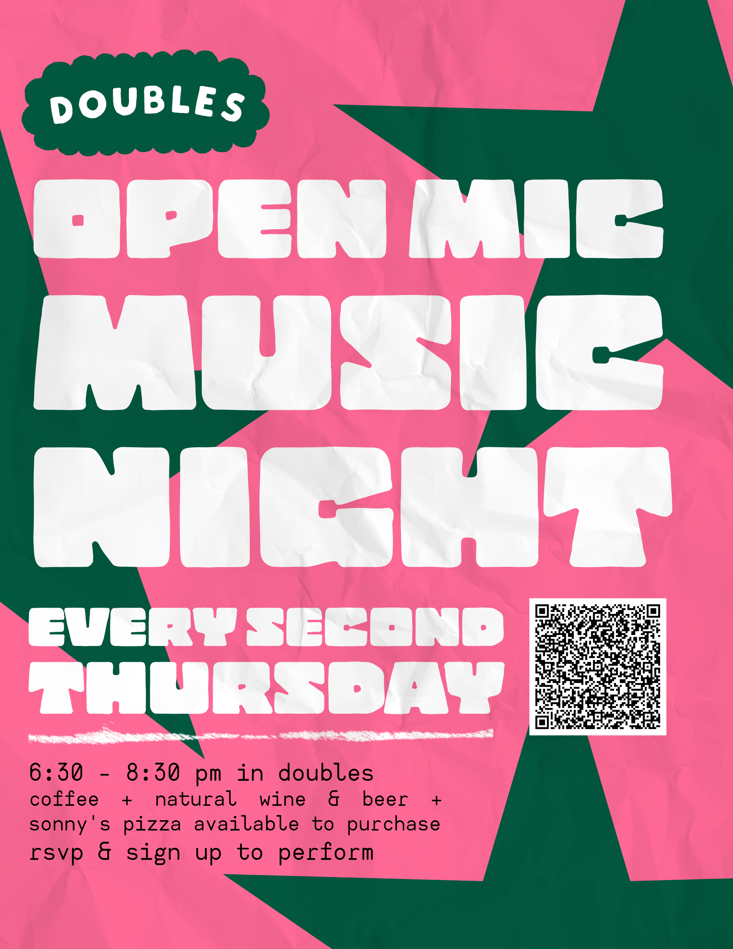 Doubles Open Mic Music Night
