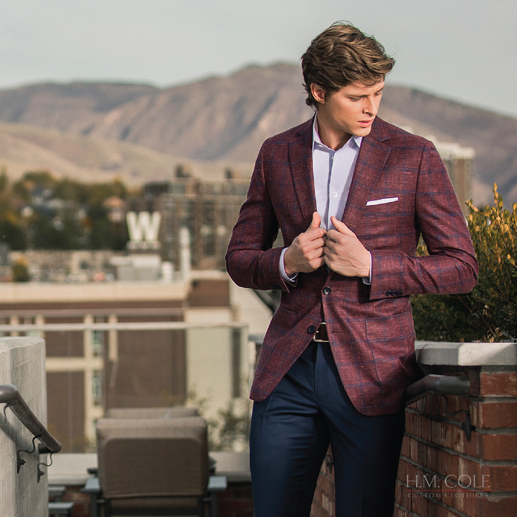 Premium Burgundy Blazer with Gold Buttons  styledbyDM