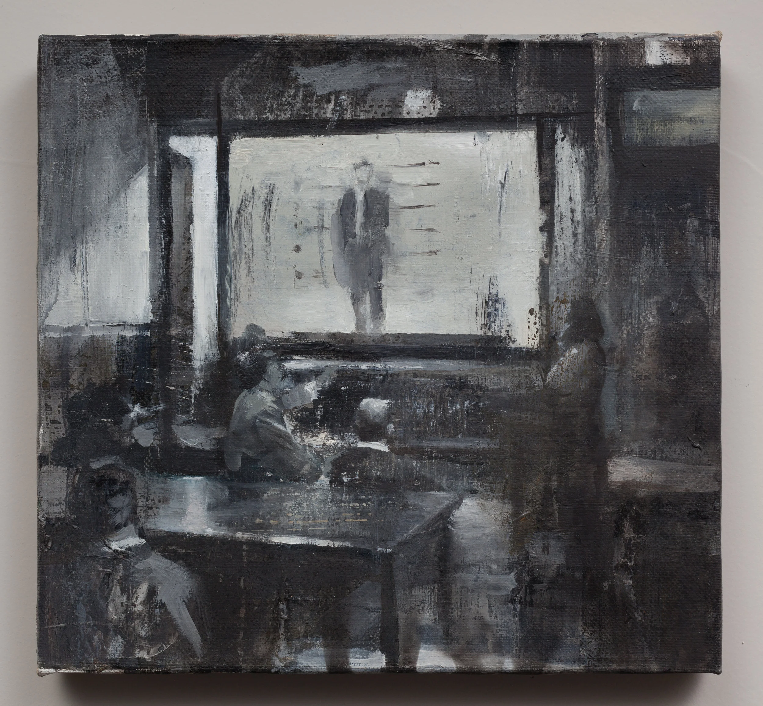 "Untitled (School)" &nbsp;(2010)&nbsp;Oil and acrylic on canvas10 x 11 in