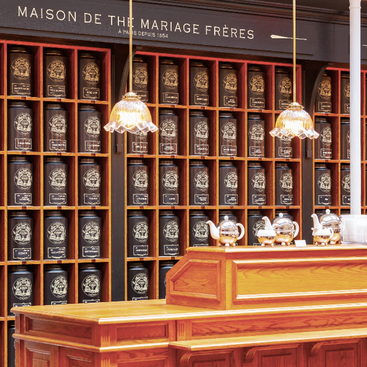 Mariage Freres shop front, Covent Garden, London. A smartly