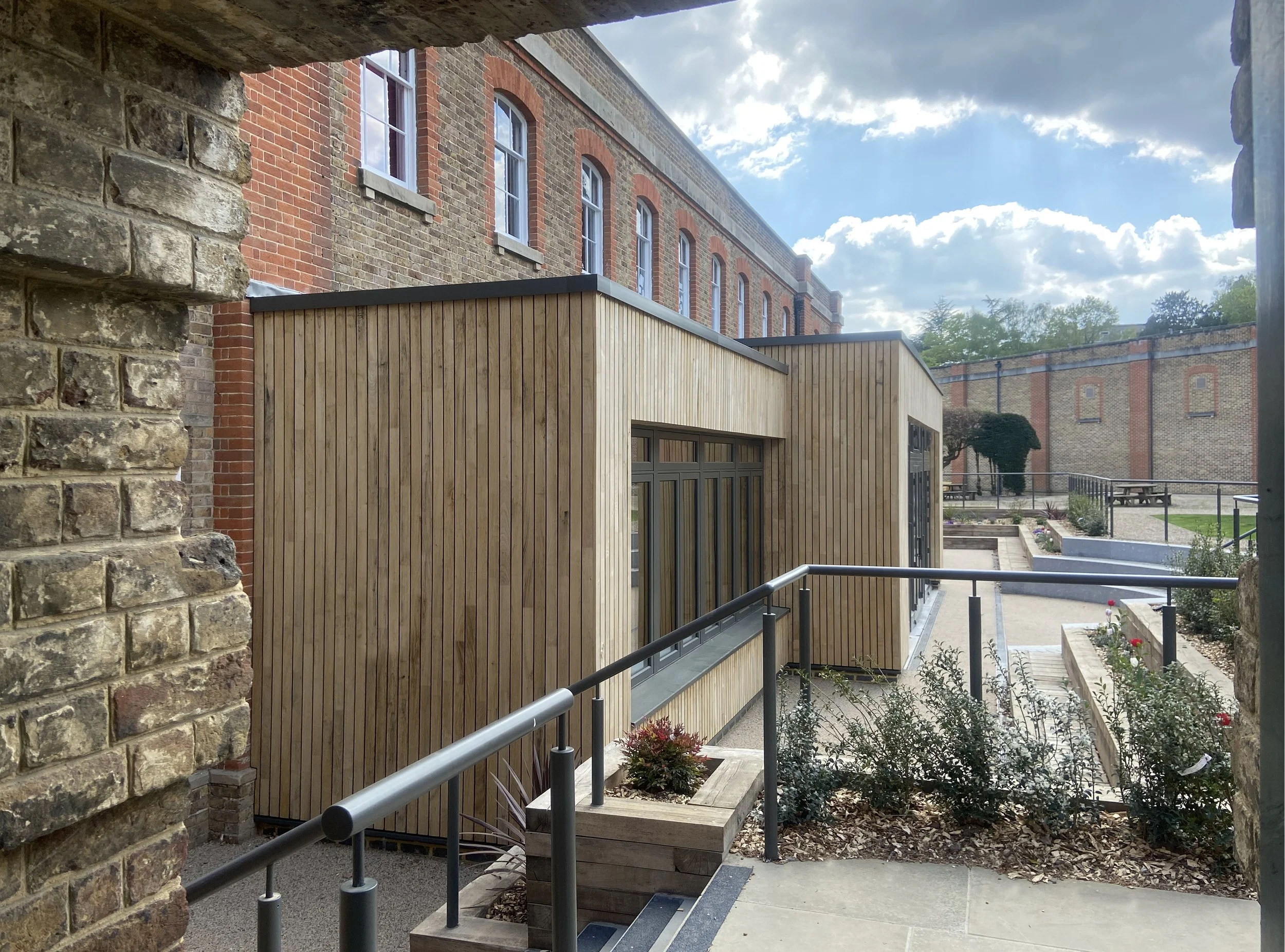 Thermally upgraded windows and ironmongery at Claremont Fan Court School by Fletcher Crane Architects