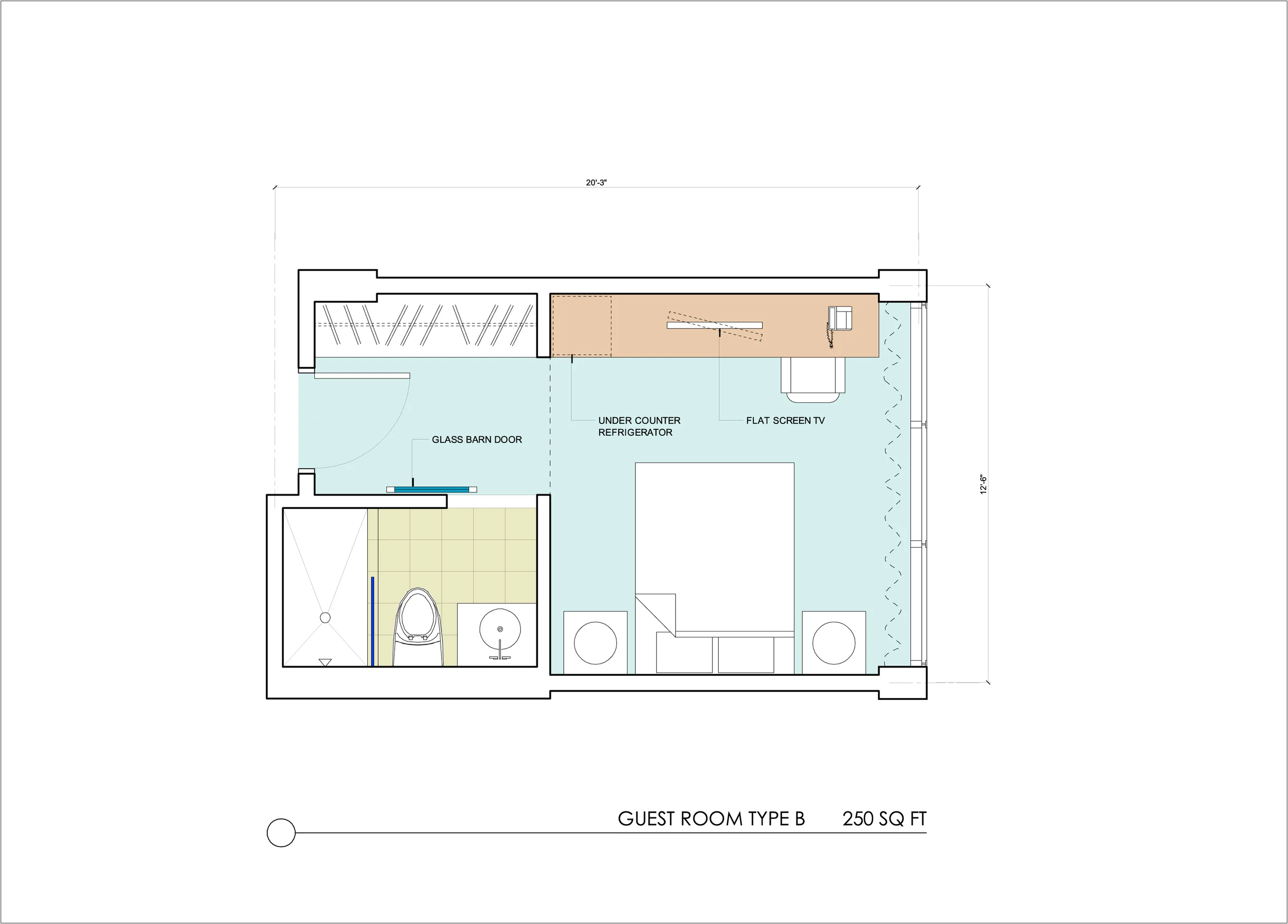 TYPICAL GUEST ROOM PLAN