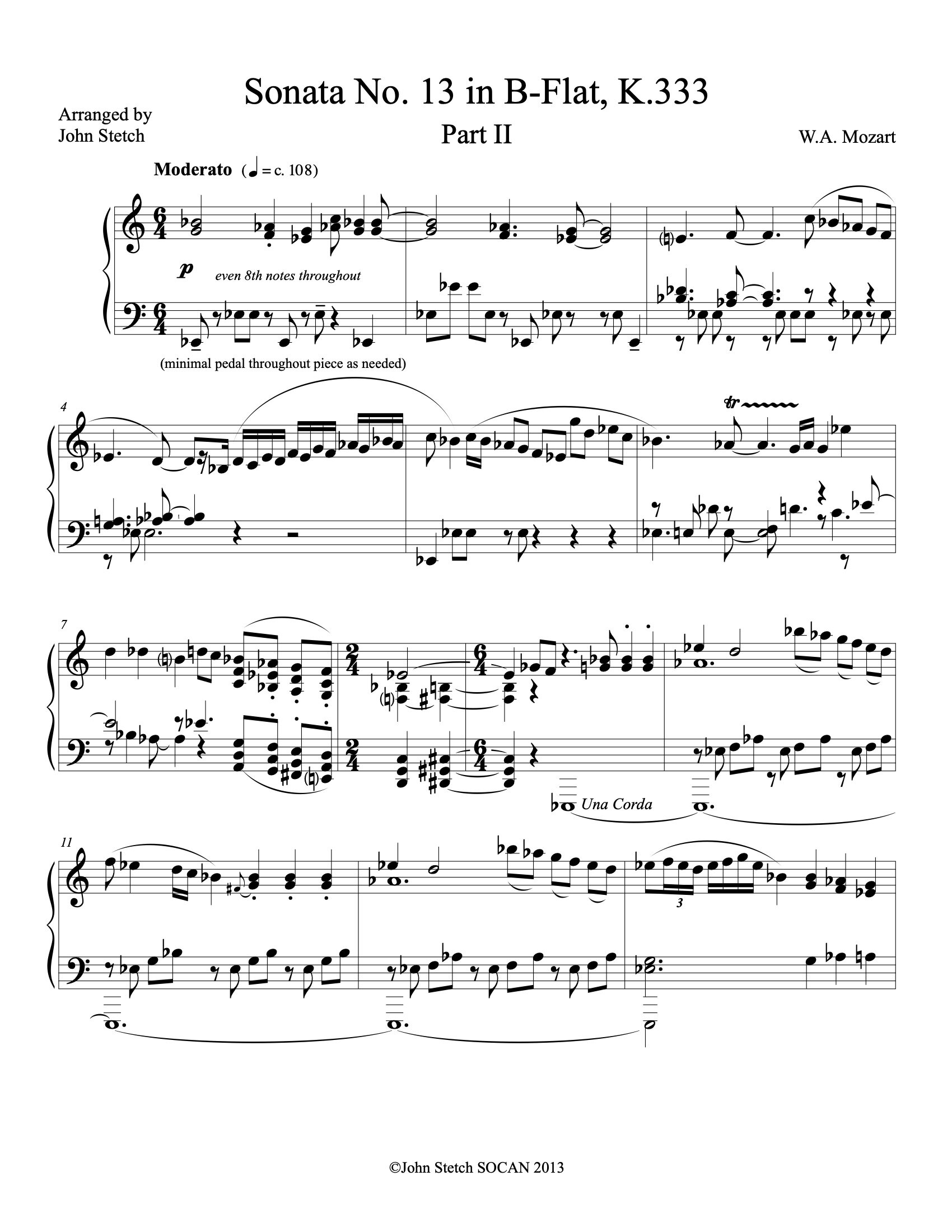 Mozart Sonata in Bb Major K.333 Part 2
