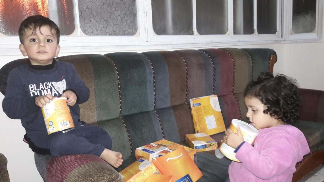 Jehad and Jana Abu Askar with plenty of phenyl-free foods