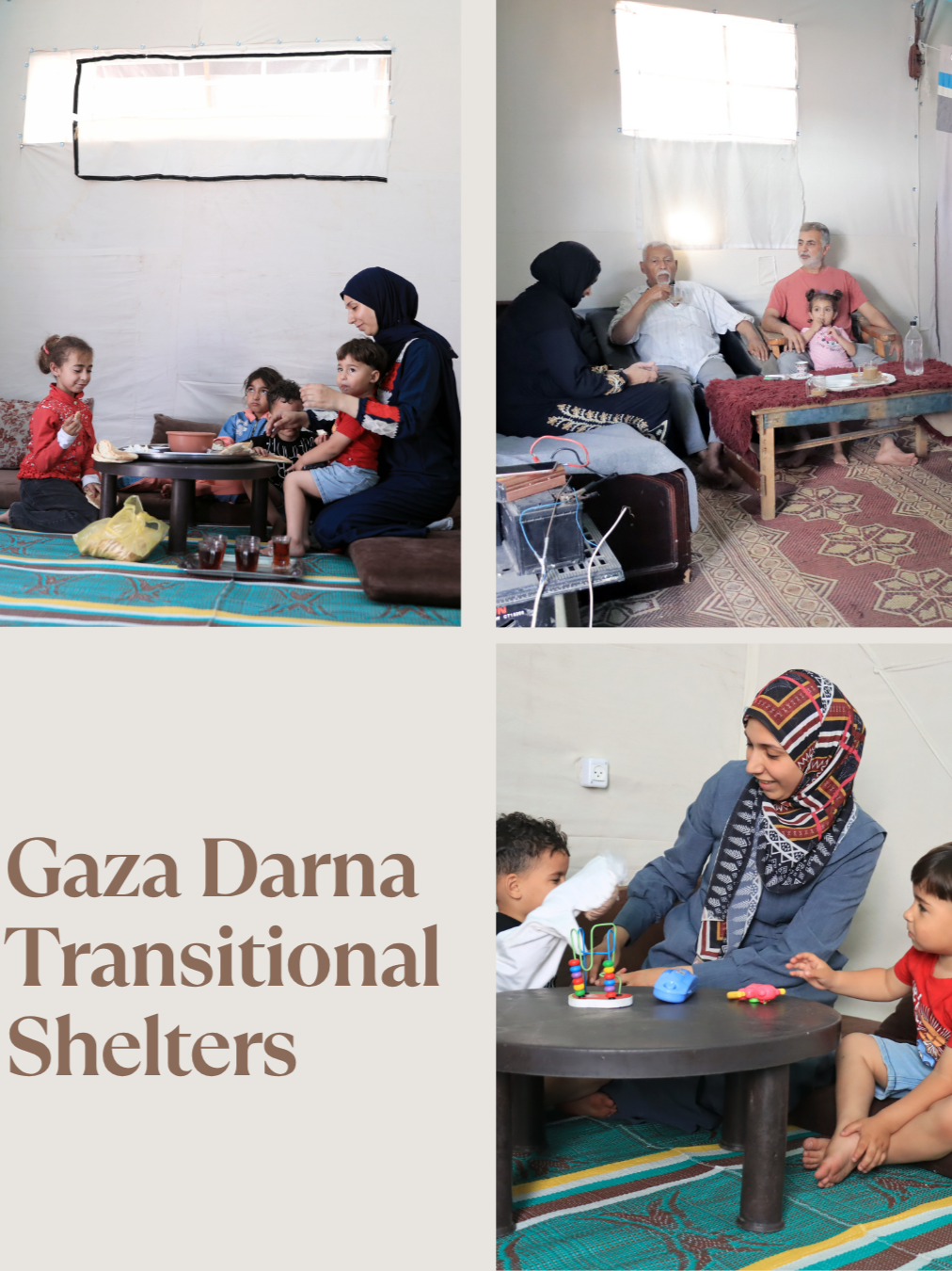 Five families have now moved into Gaza Darna Transitional Shelters!