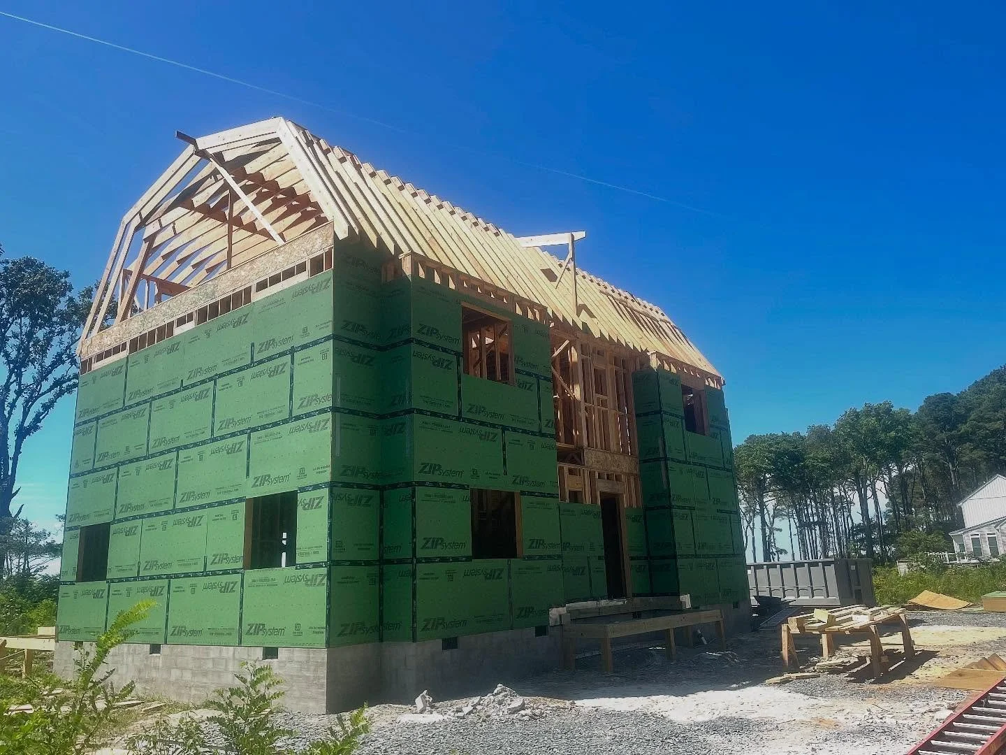 Framing the future, one beam at a time 🔨
Our crews are hard at work, even on these hot days, turning dreams 💭 into homes 🏠

#framingstage#hotdays#buildingdreams#newhome#construction#inprogress#esva#machipongo#hardworkpaysoff