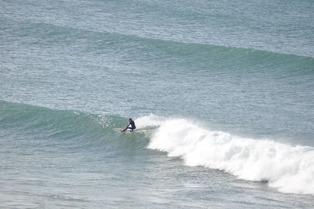 Hayden out surfing Haystacks in Torquay