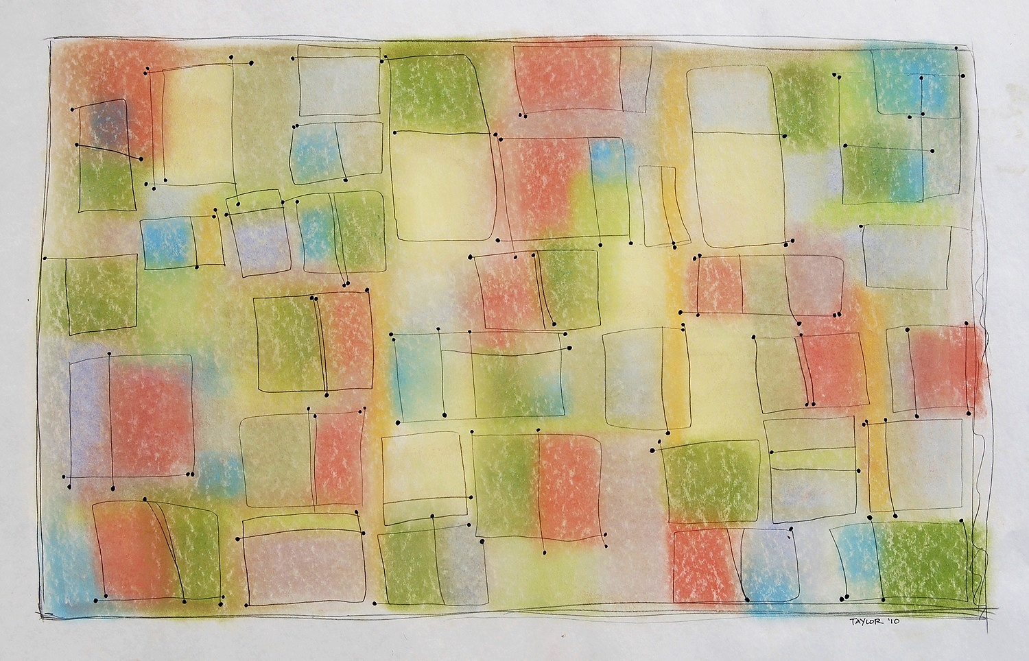 school of miniatures 2010 Pastel with pencil and ink on paper. 28” x 37¾ ”
