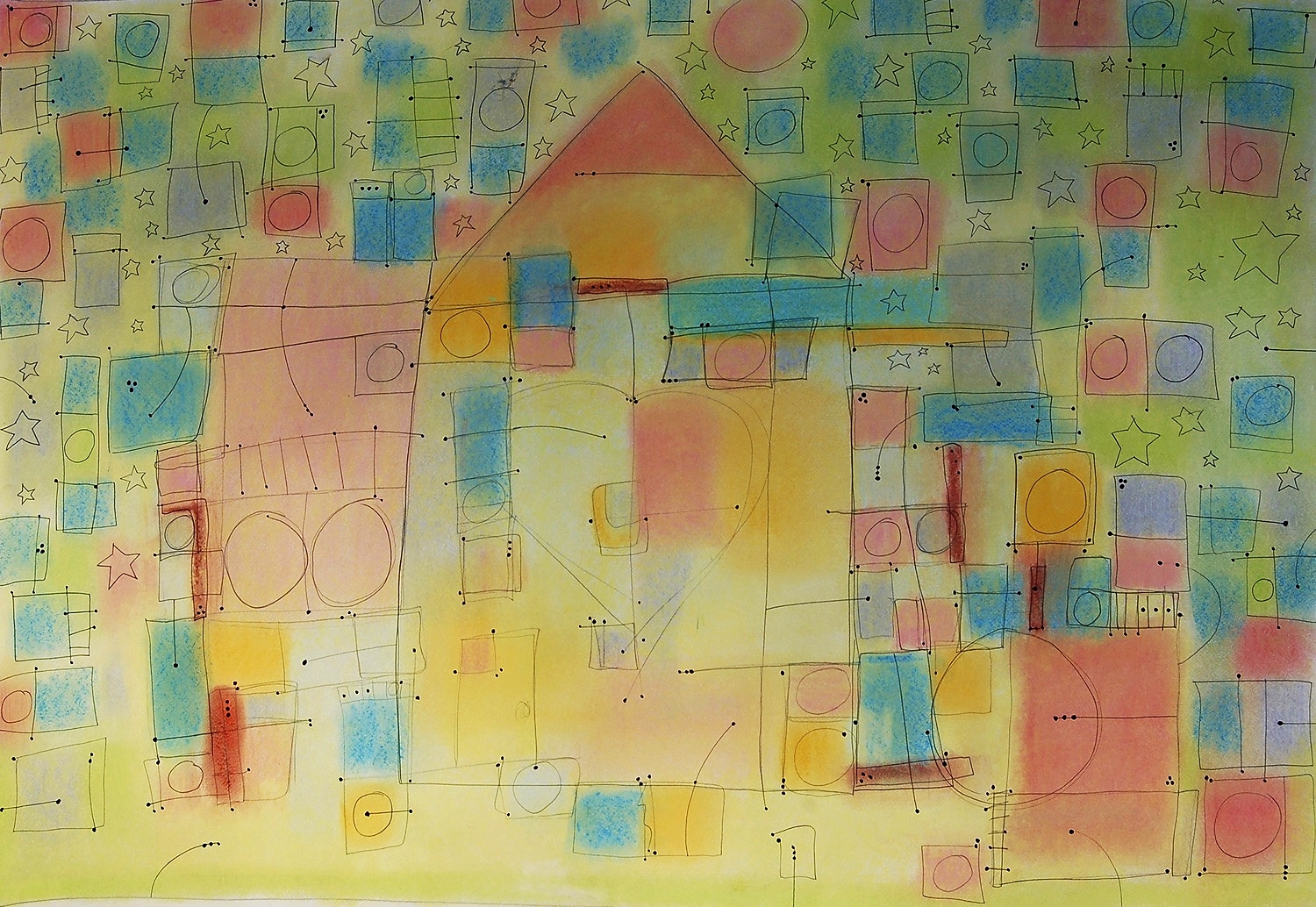 village 2010 Pastel, pencil and ink on paper. 28¾“ x 22¾“ 