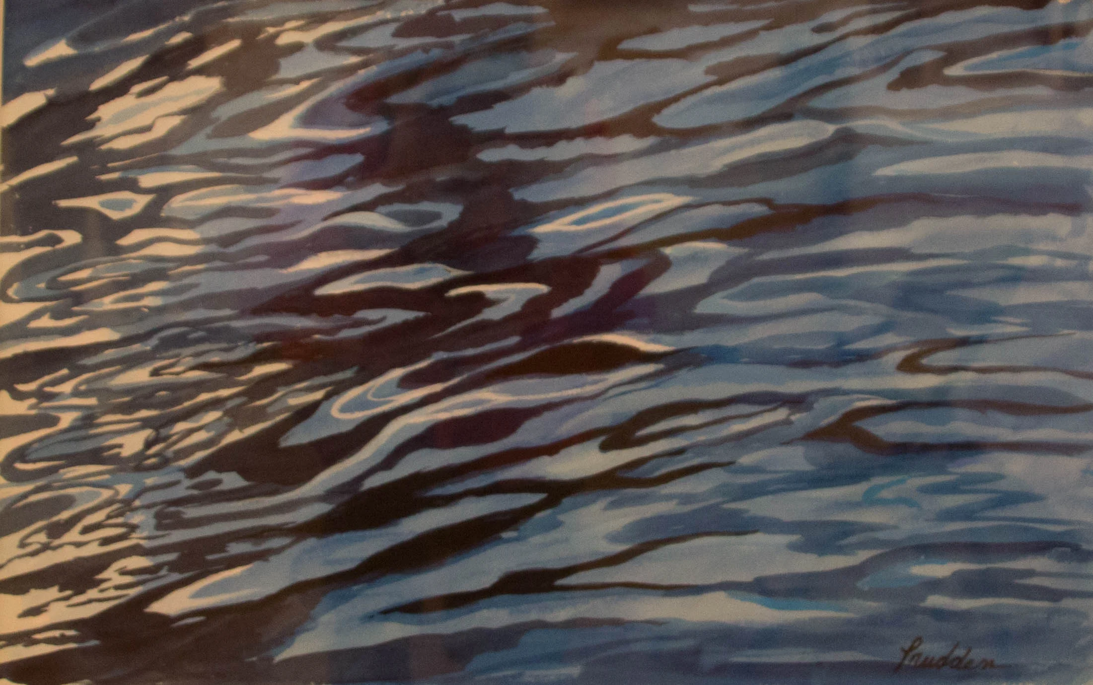 Bette Prudden, Water Flow Evening; watercolor