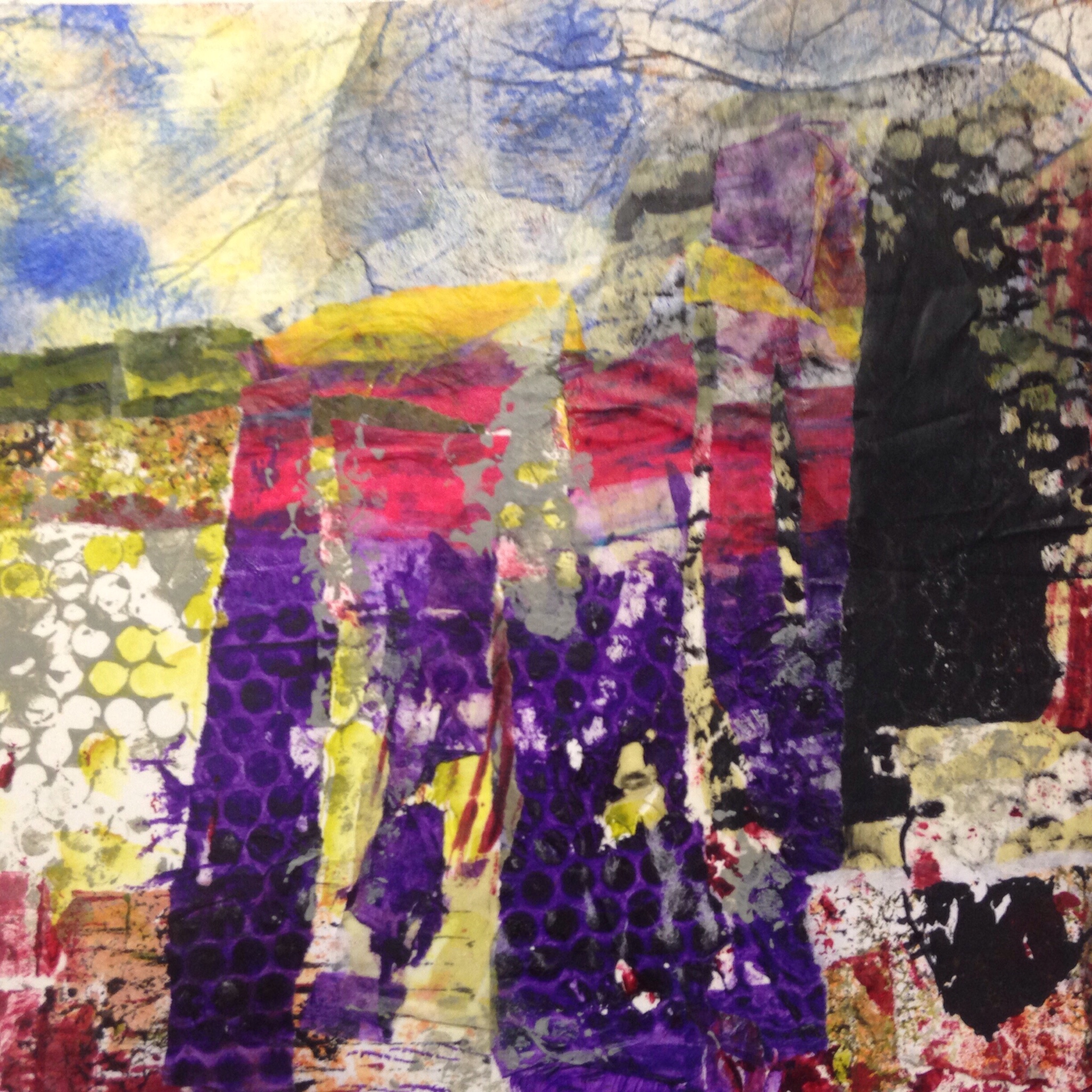 Sunny Day (Mixed media, 8x10)