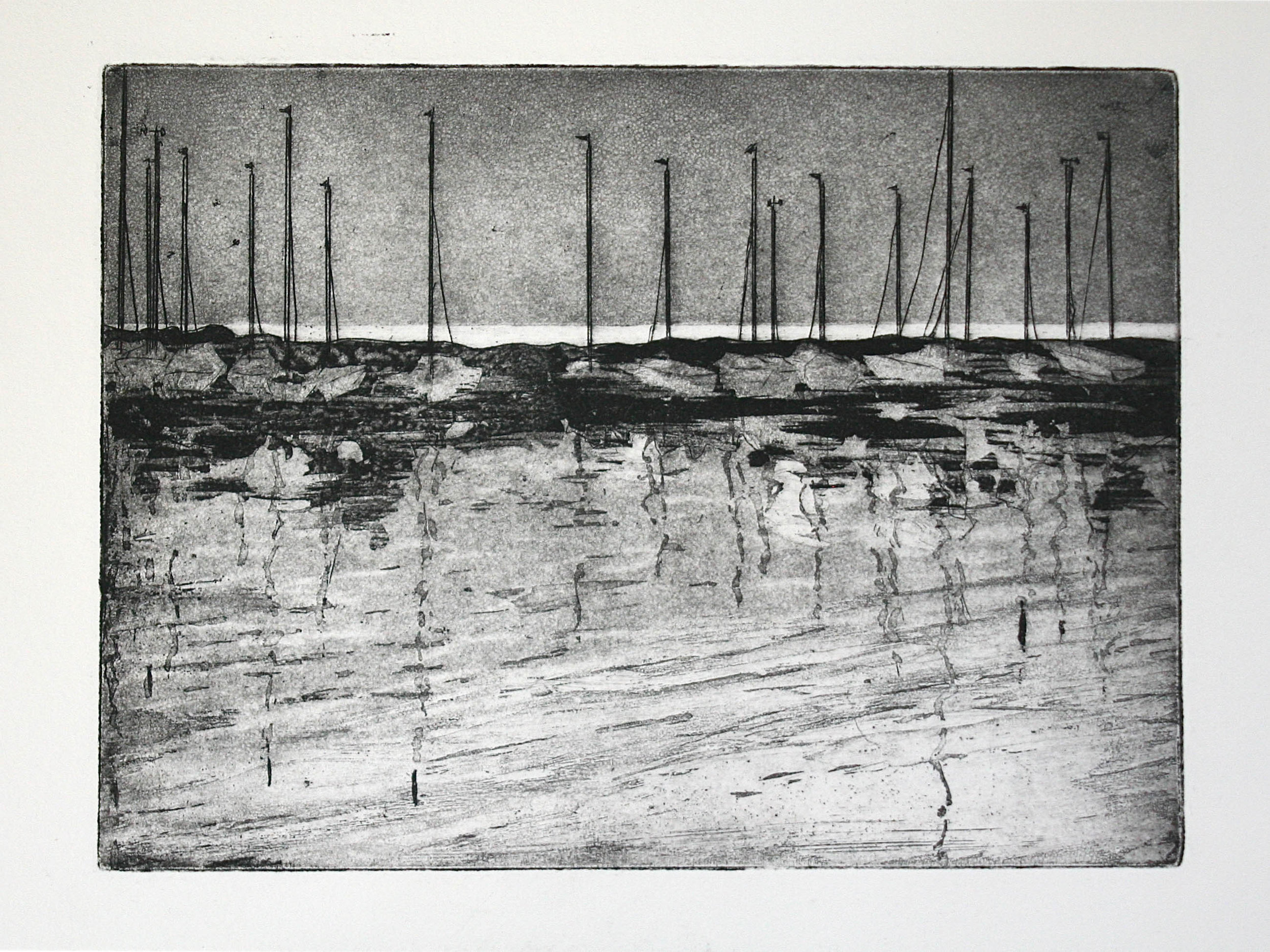 Evening, Port Elgin, intaglio