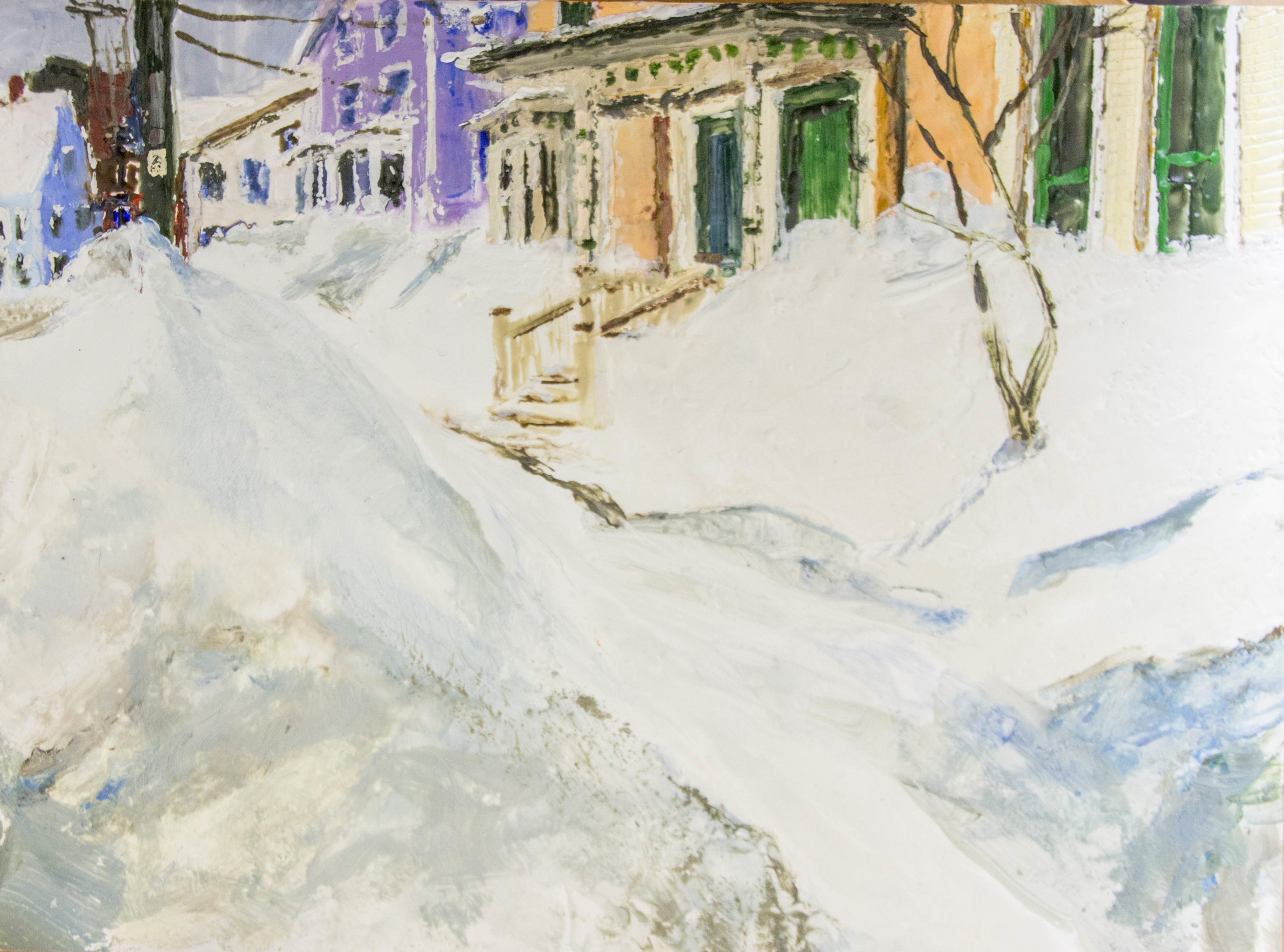 Big Snow, encaustic