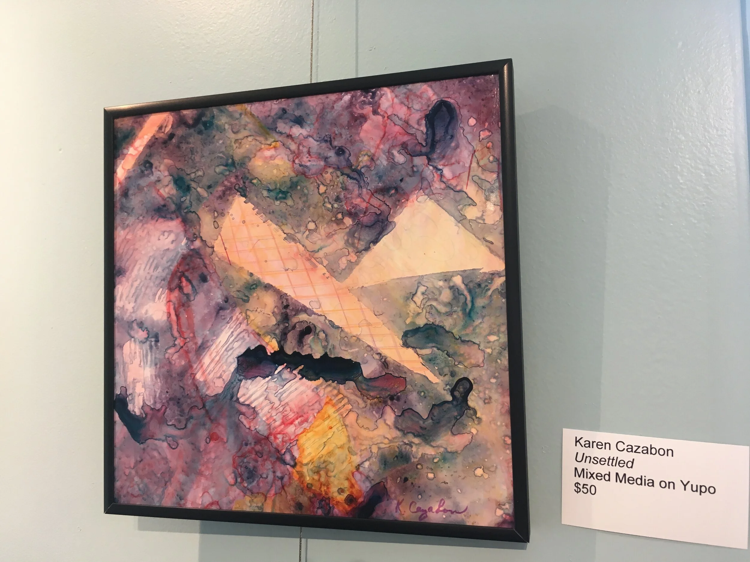 Karen Cazabon, Unsettled (mixed media on Yupo)