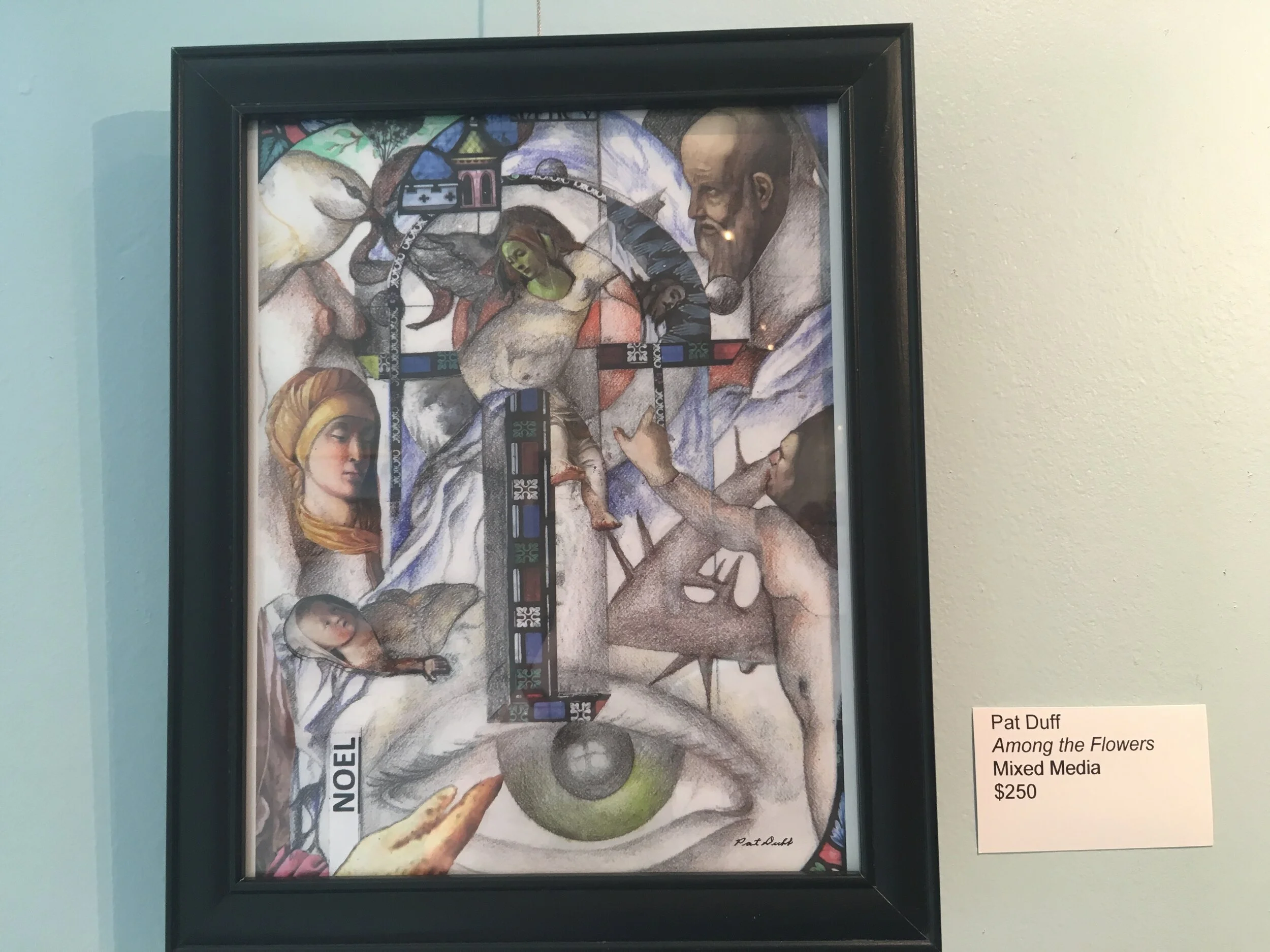 Pat Duff, Among the Flowers (mixed media)