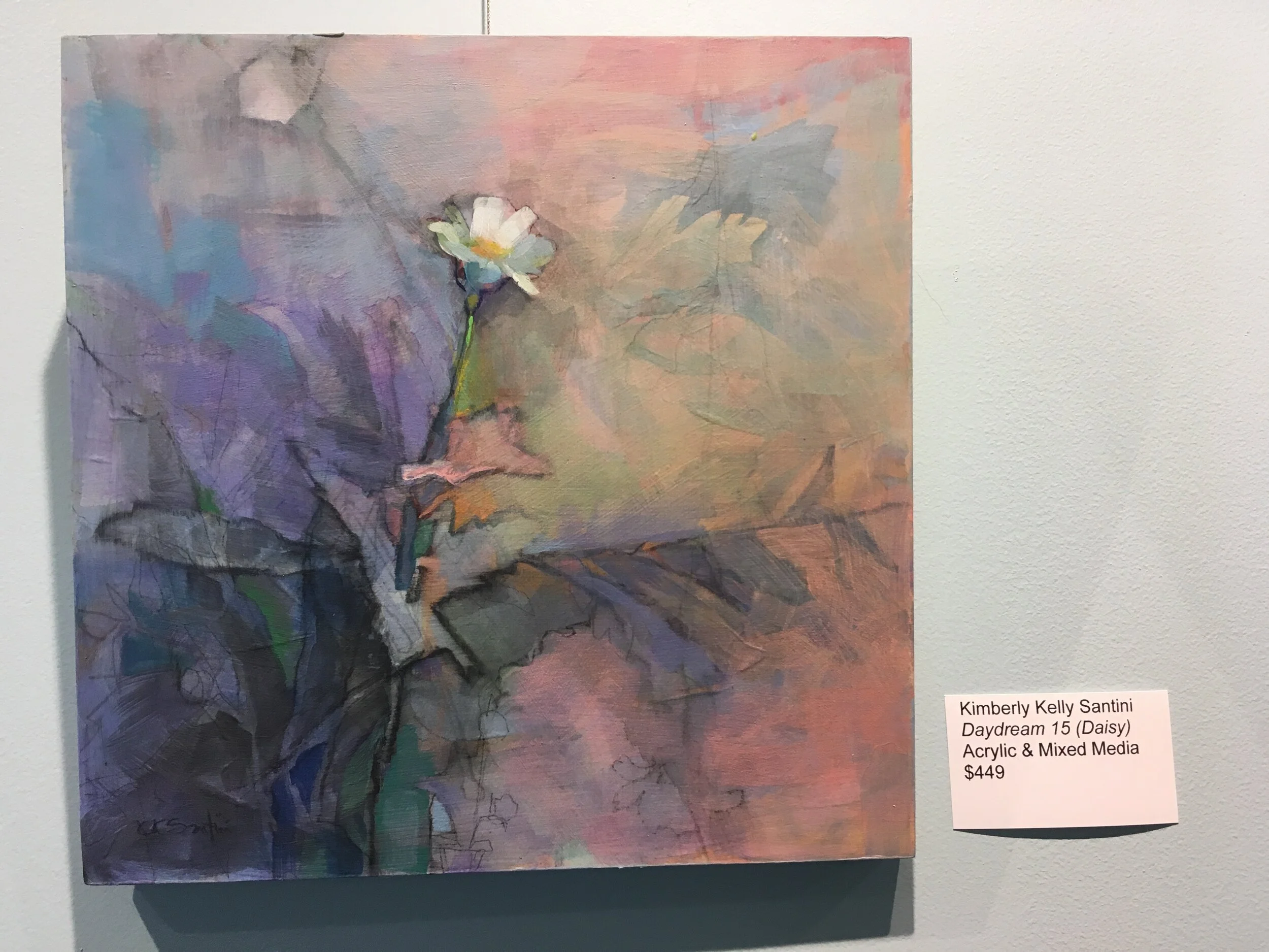 Kimberly Kelly Santini, Daydream 15 (Daisy), acrylic and water media