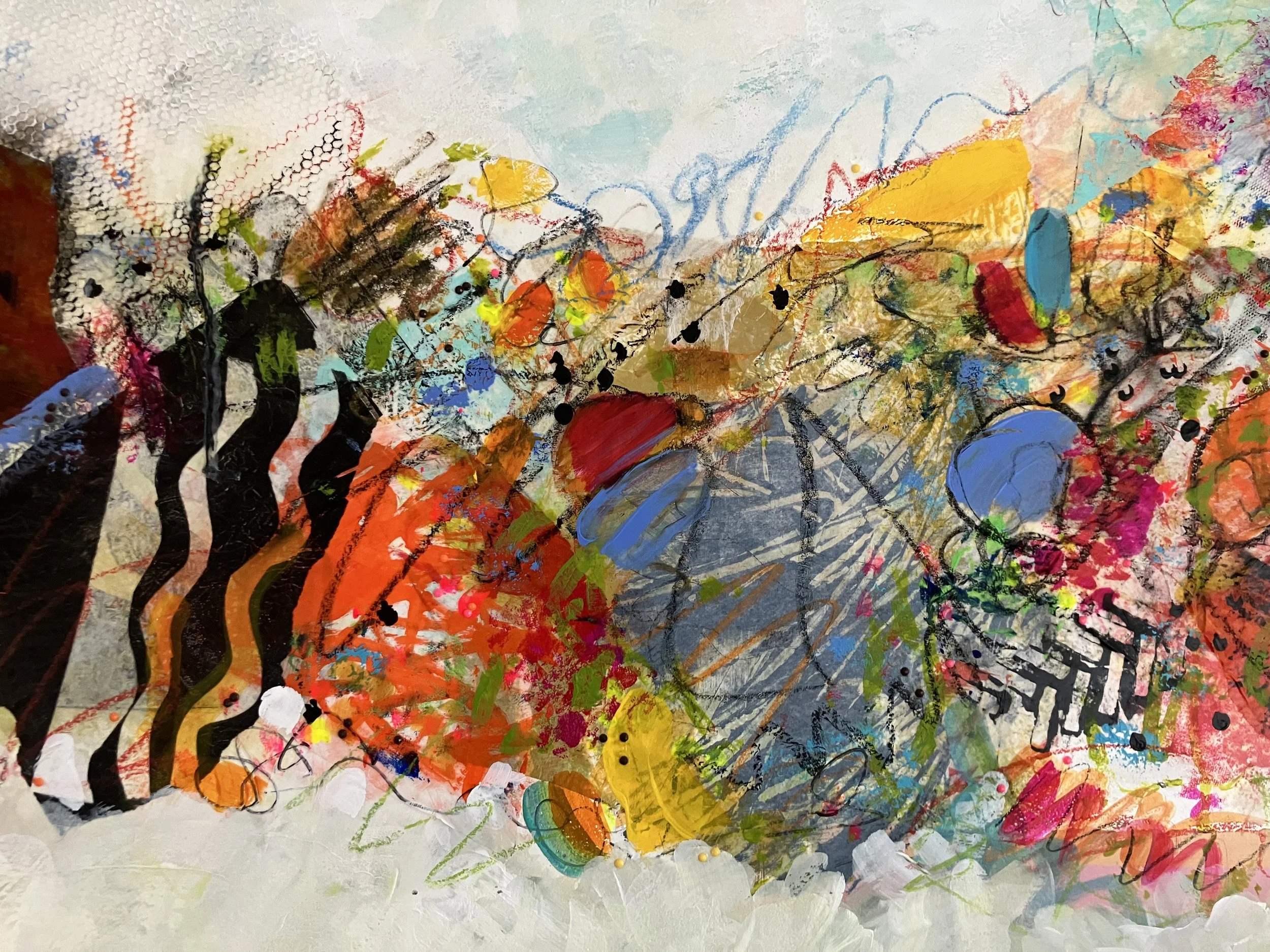 Kate Apple, Chaos: mixed media on canvas