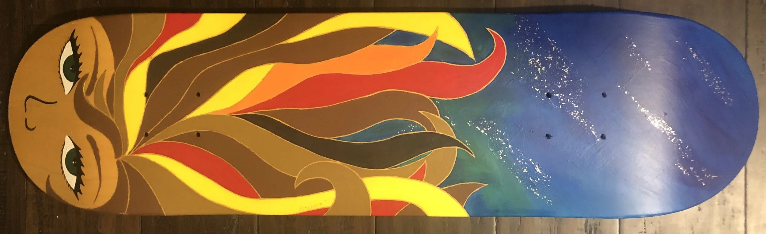 Gabriela Jimenez, Star Chaser: acrylic and skateboard