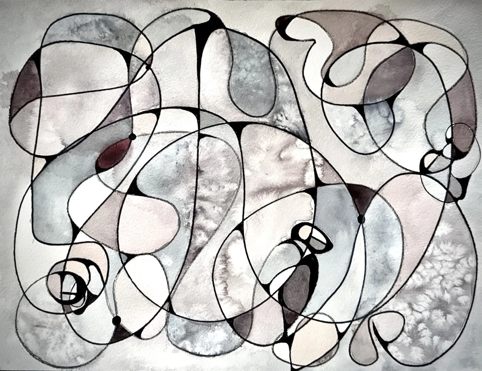 Dawn Mattocks, Undulant Passage: watercolor, ink