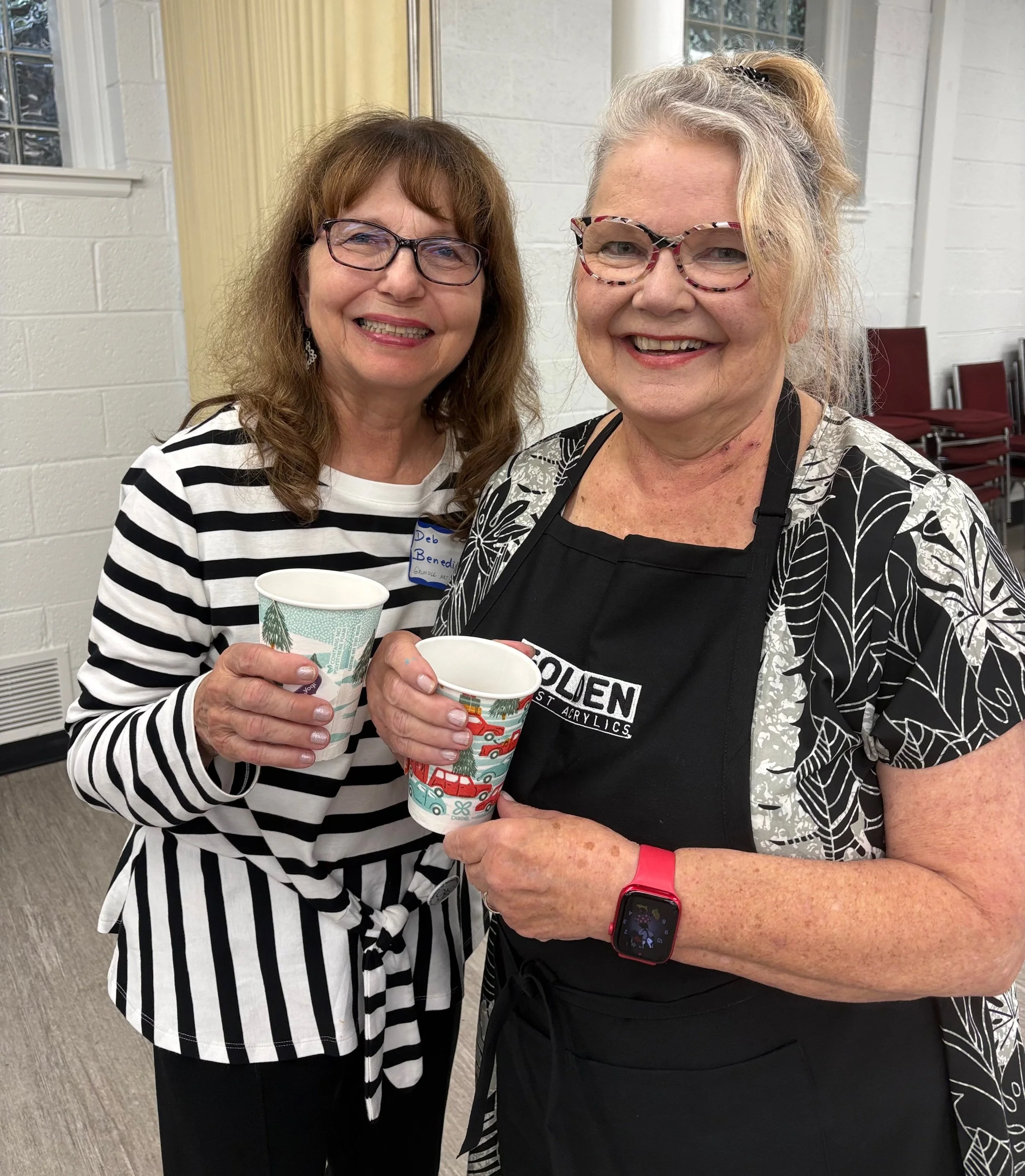 Deb Benedic, our photographer, with Valerie Allen