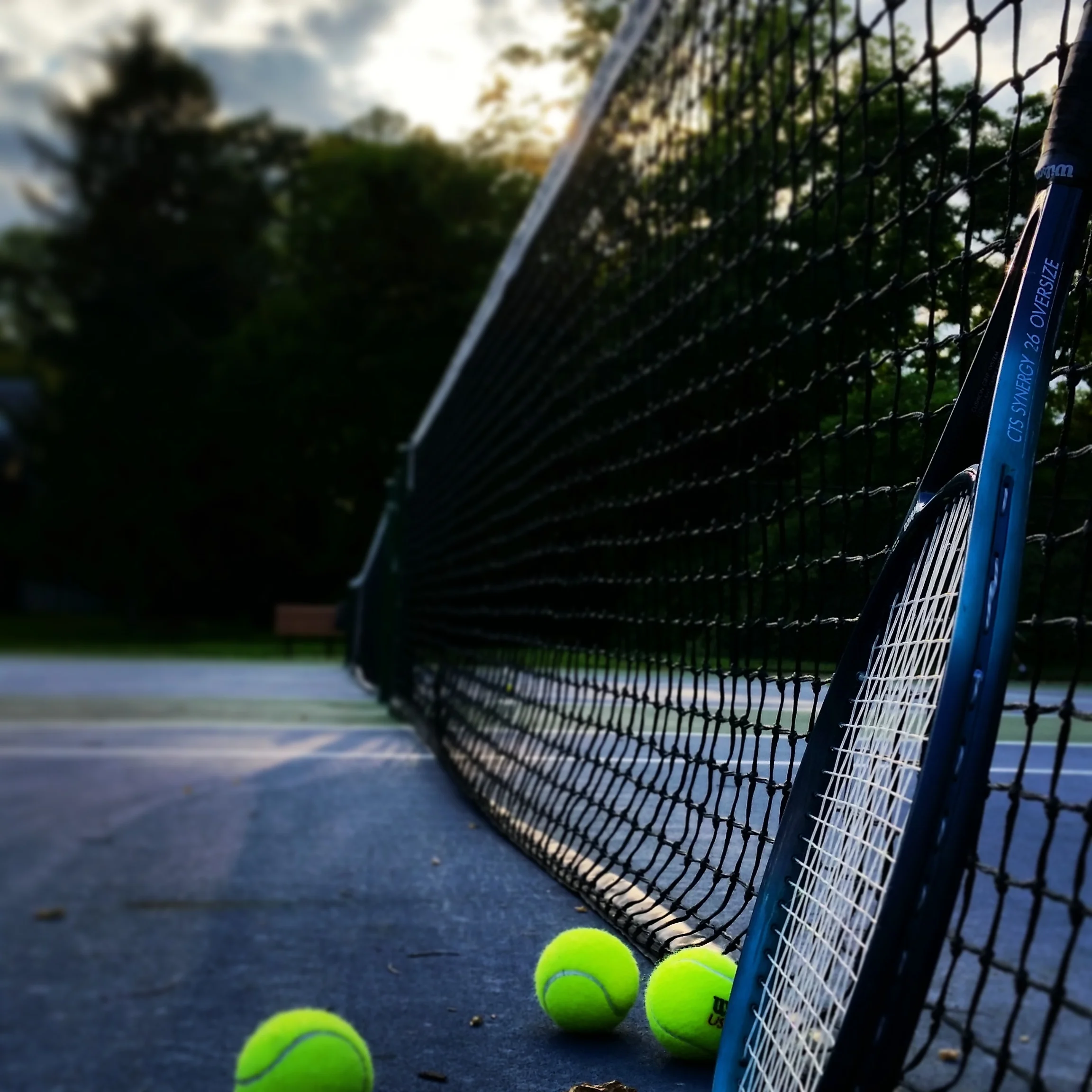 Taking a break during some summer tennis