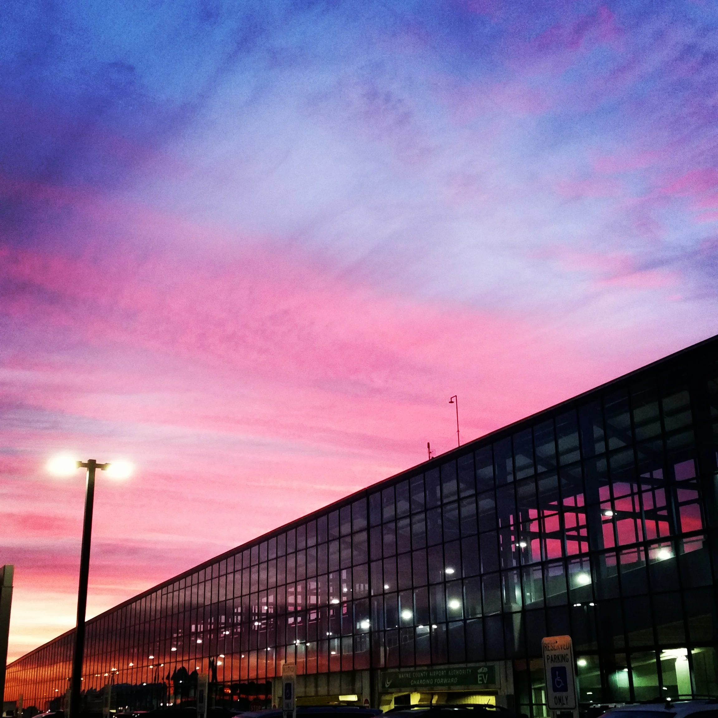Sunrise at the Detroit Airport