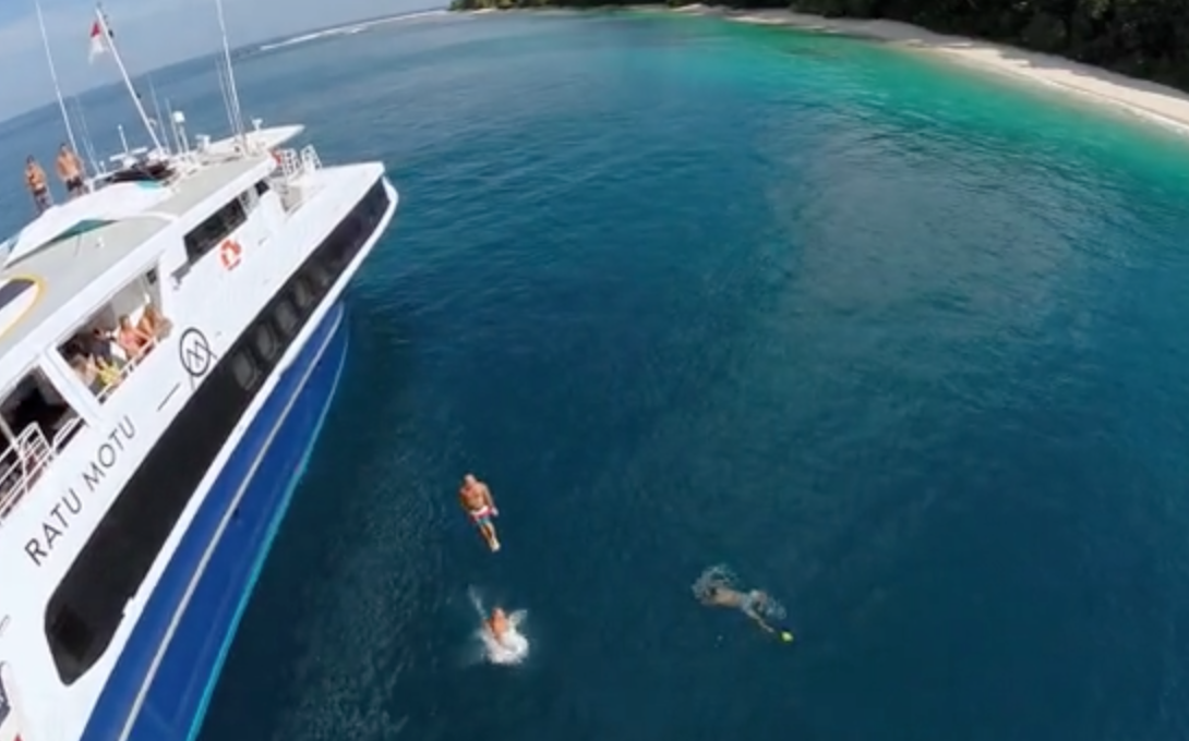 Screenshot from a surf movie filmed June 2014 in Indonesia.