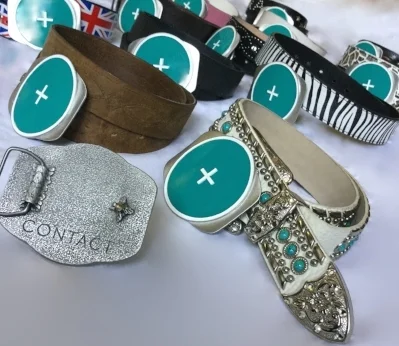 Strong, solid, timeless pewter buckles and leather belts with CONTACT logo made in Canada for all ages, sizes, genders, 49.98 +tax Together we are a #powerfulplus!+!