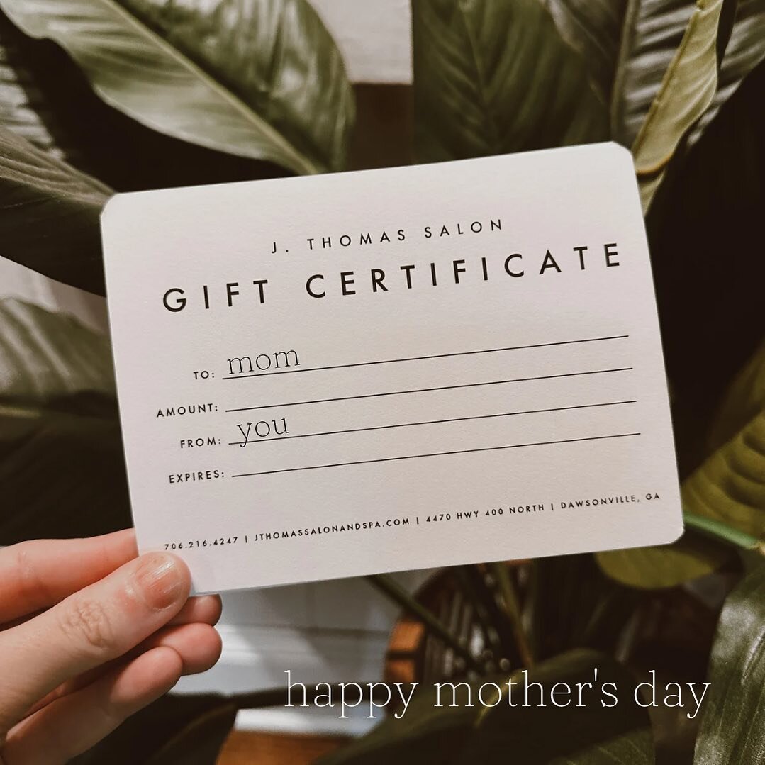 Happy Mother&rsquo;s Day!! 

We have gift certificates available for purchase 🤎 stop by the salon or give us a call to purchase!

Nothing says I love you more than the gift of amazing hair 🥰

#hairreels #hairsalon #jthomassalon #dawsonvillehair #da