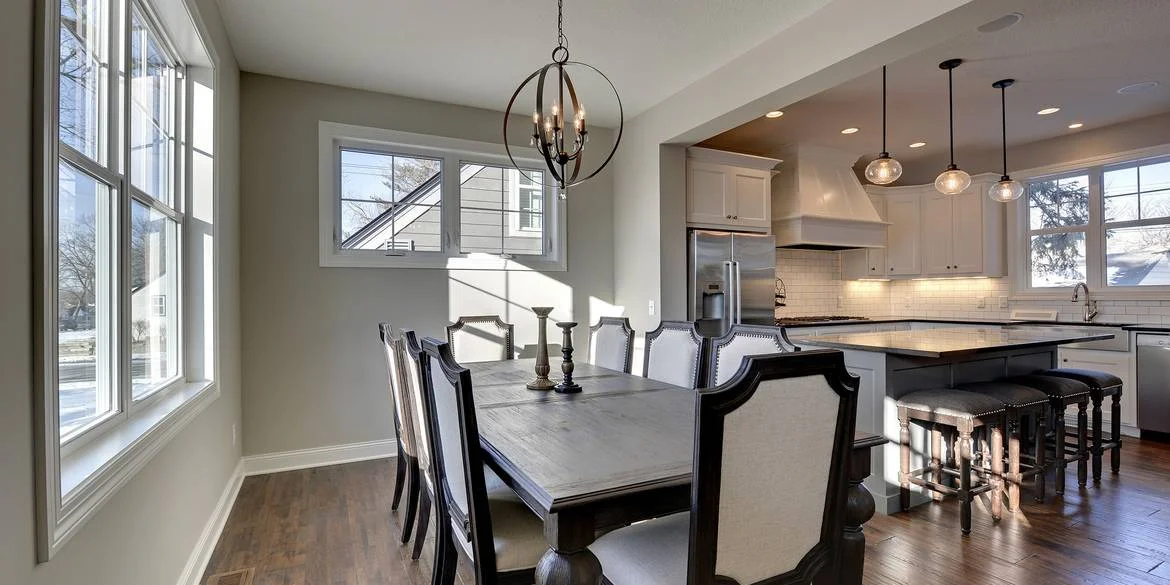 Home for Sale in Minneapolis. 5805 Morgan Ave S, Minneapolis Minnesota, 55419. MLS#4583120 - Newly constructed/remodeled kitchen and dining room.