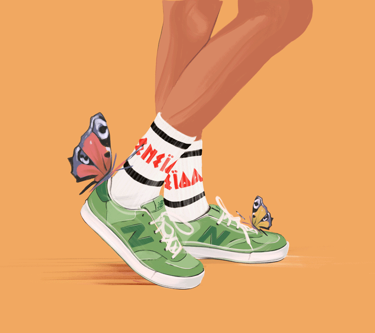 Кроссовки с рисунком аниме