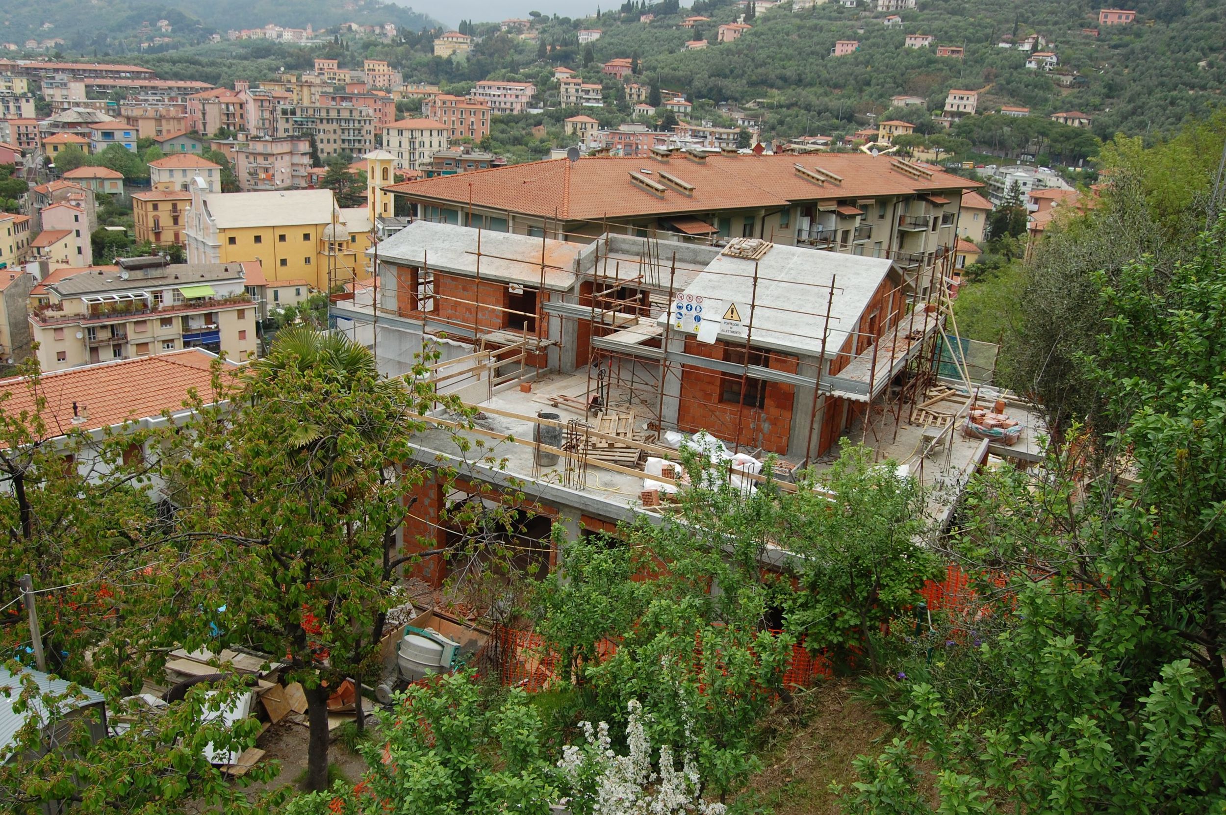 Exterior of Villa Giulia under construction 26 April 2015