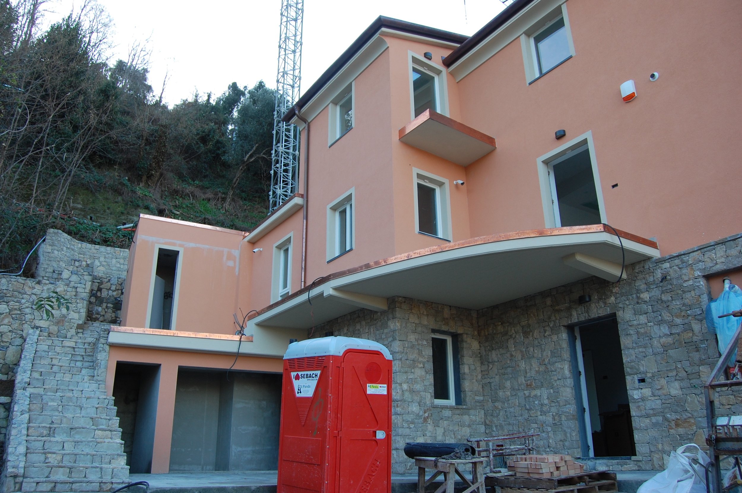 Progress continues on the exterior - the port-A-potty adds a nice visual...