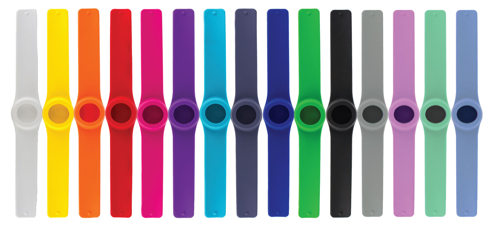 A sample of their band colors (believe it or not, there are actually more!)