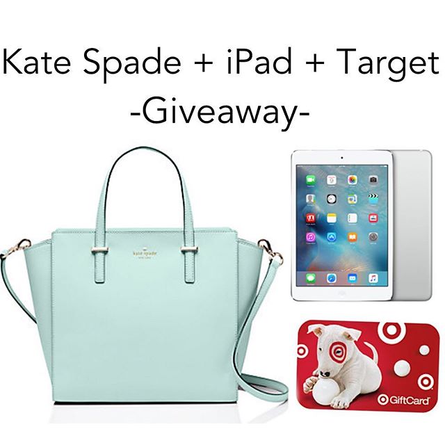 -----&gt; Go to @3brunettesboutique

We're giving one lucky follower an iPad Mini, $200 Target Gift Card and Kate Spade Handbag in your pick of available color!

Please follow ALL rules 1-4 below. 
1.	FOLLOW me @hauteashbury
2.	LIKE this photo. 
3.	G