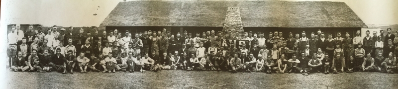 A photo from Camp Wood YMCA in 1921, the summer after Stephen Wood passed away.