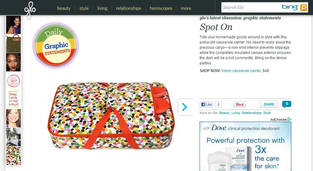 Vonny Casserole Carrier on Glo.com
