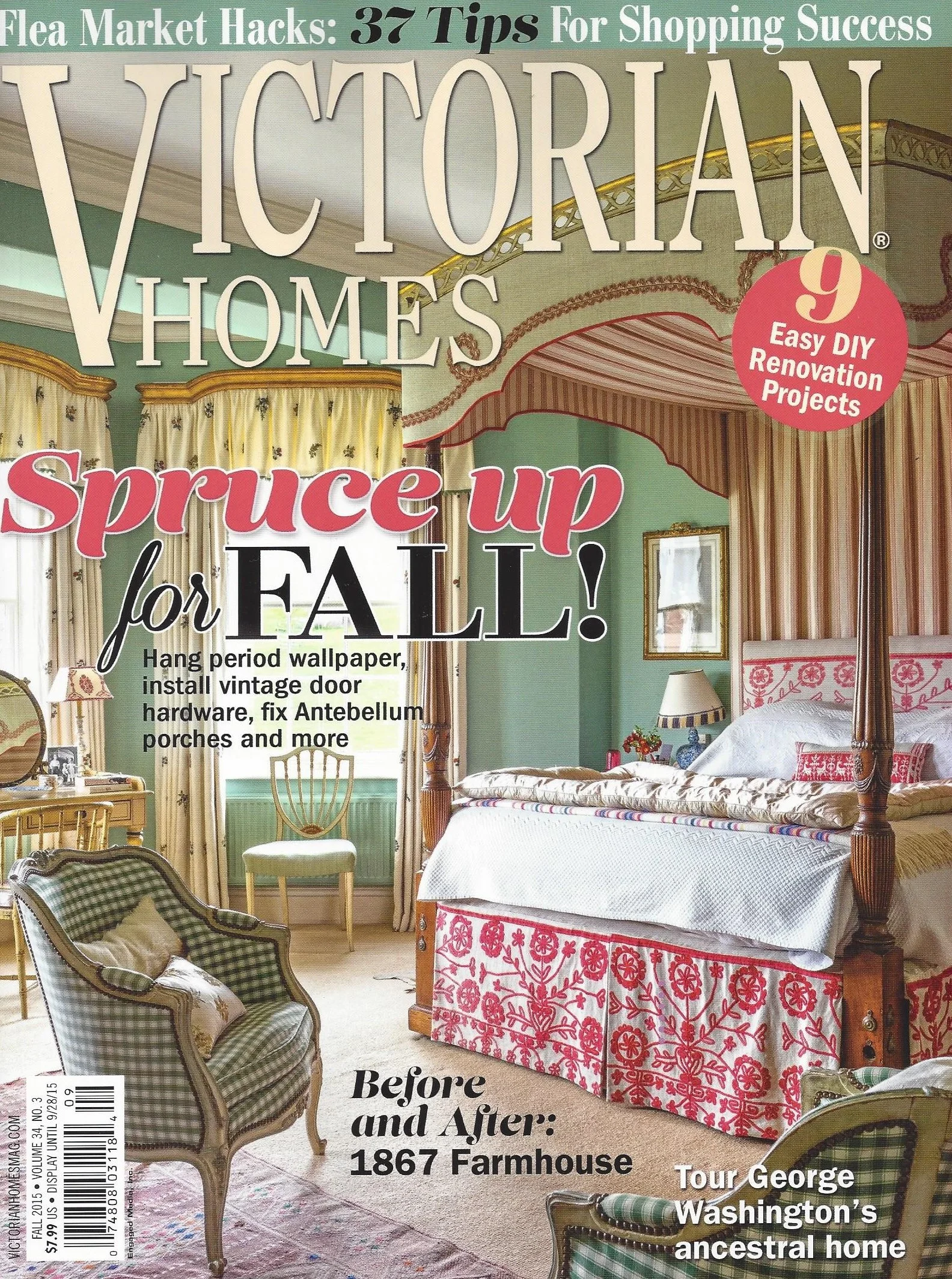 Laura Ashley featured on Cover of Victorian Homes