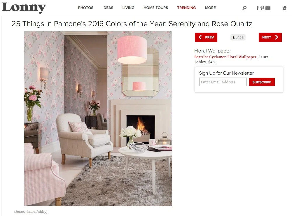 Laura Ashley Wallpaper featured on Lonny.com