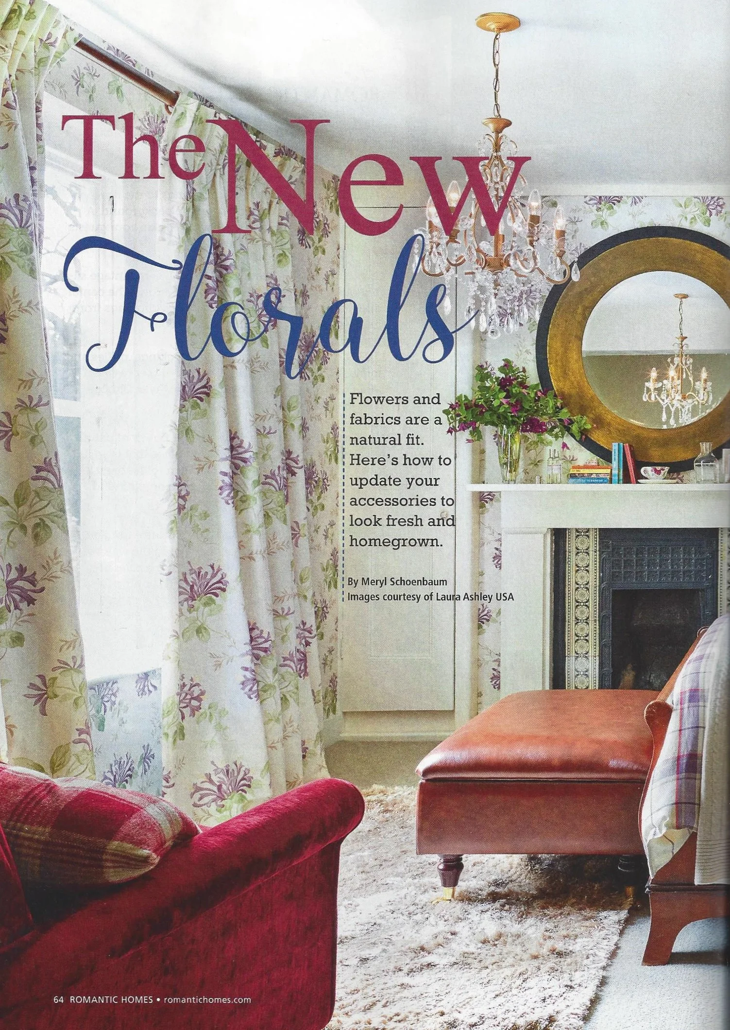 Laura Ashley featured in Romantic Homes Magazine