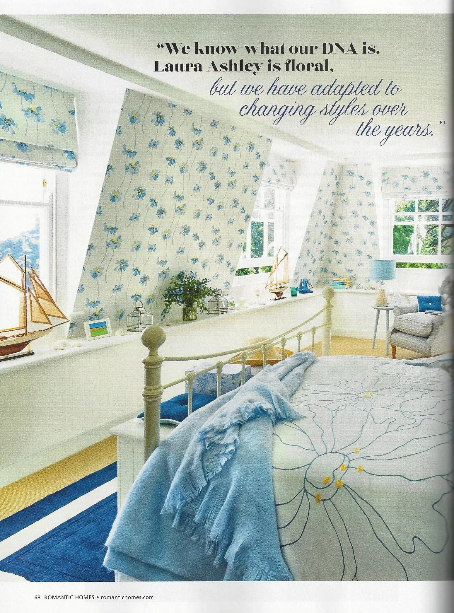 Laura Ashley featured in Romantic Homes Magazine
