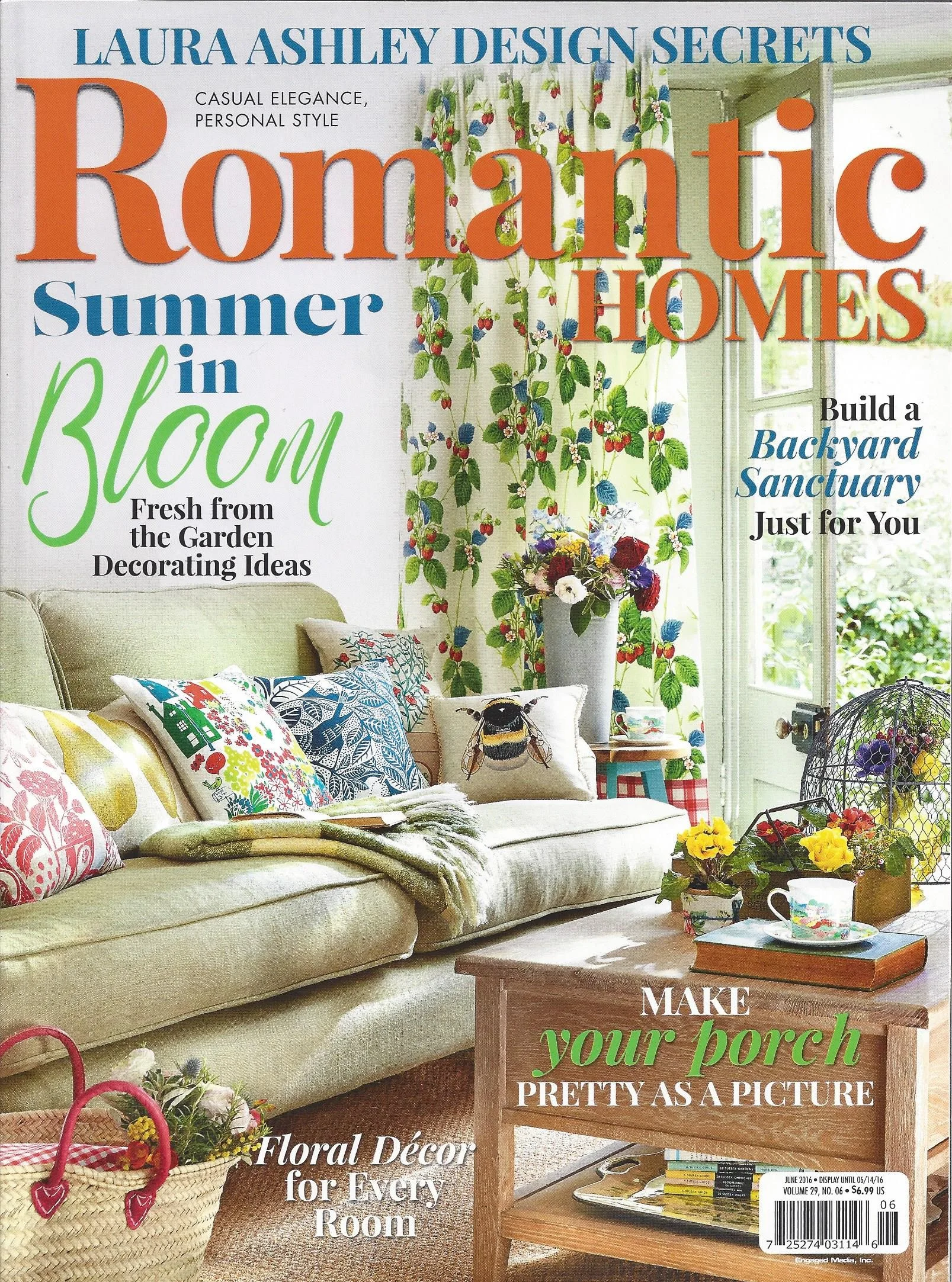 Laura Ashley featured in Romantic Homes Magazine